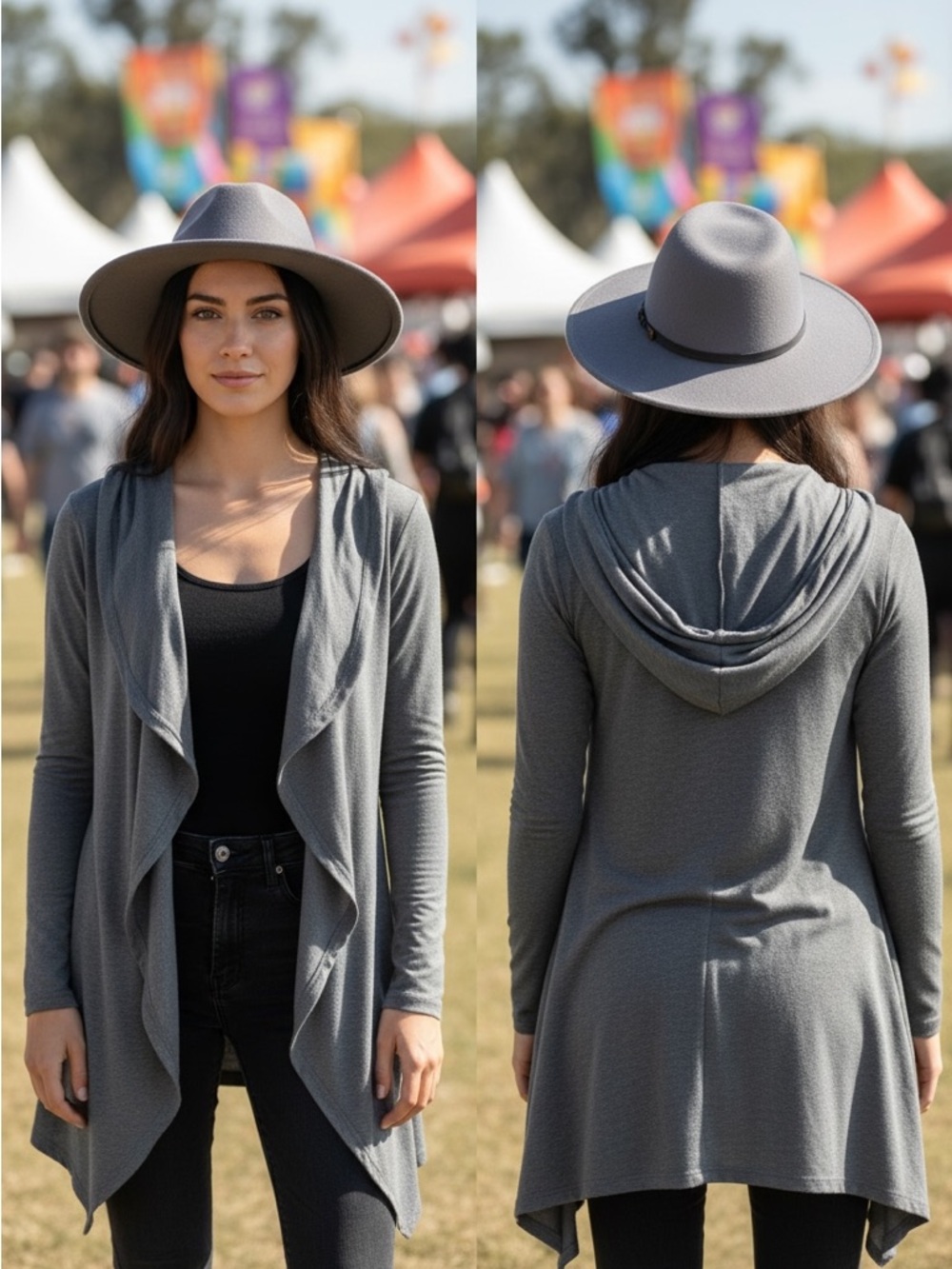 Long Hooded Cardigan